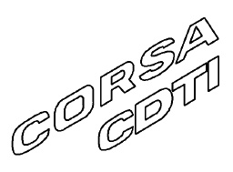 Napis "CORSA CDTI" na tył CORSA C
